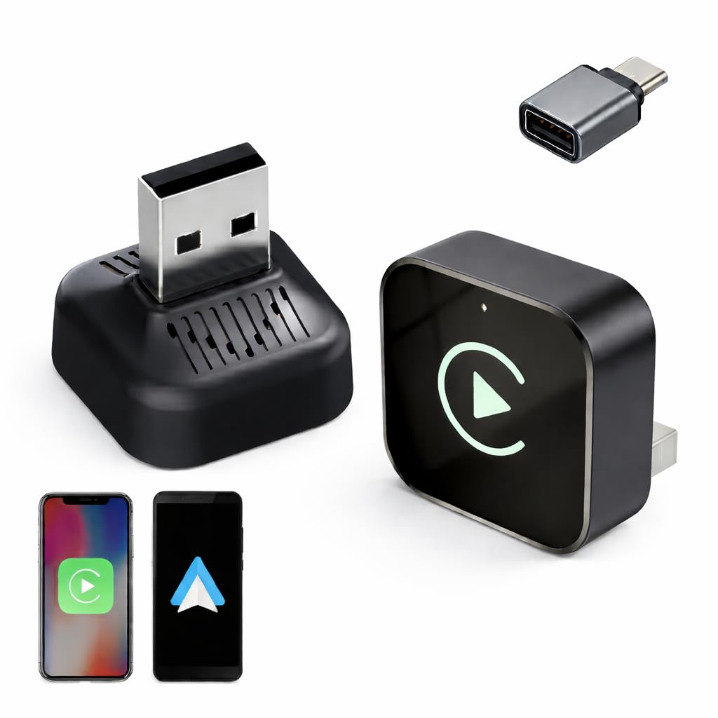 Adaptateur CarPlay sans Fil 2026 | Dongle Apple CarPlay Bluetooth & WiFi | Puce Intelligente : Connexion Instantanée & Zéro Latence | Plug & Play Compatible avec 98% des Véhicules (2016-2026)