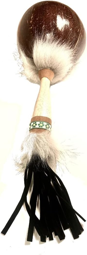 Shaman Maraca - Rainforest Coconut Witch doctor Tribal Ritual Shaker Ceremonial Rattle