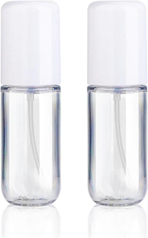 Aeibxiy Frasco Spray Pequeno Recarregável Transparente com Névoa Fina para Perfume e Cosméticos, 40 mL, Pacote com 2