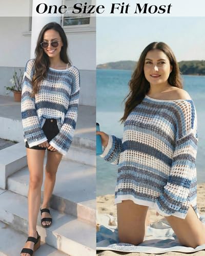 Image of CoCozy Crochet Cover Up for Women Mesh Hollow Out Bikini Cover Ups for Swimwear Summer Swimsuit 2026