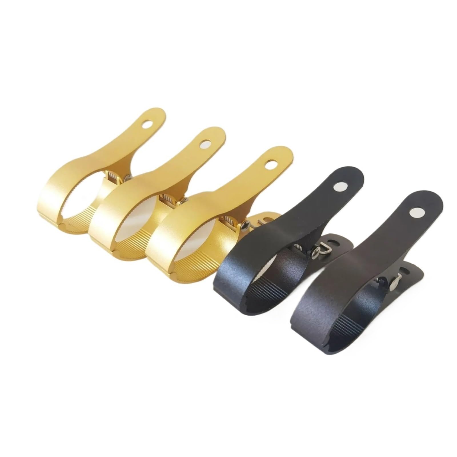 Mollette in legno, 6 pezzi, mollette per bucato, in lega di alluminio, mollette per asciugamani, ganci in metallo per sciarpe e scarpe (nero)