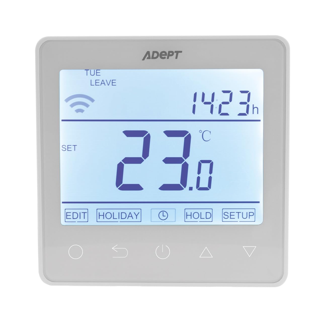 Adept Technology Adept T6300W Smart Wifi Thermostat For Underfloor HeatingWhite from B&Q