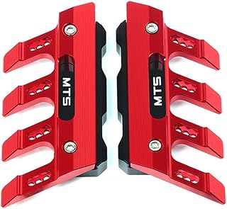 SCUUBE Protector Lateral De Caída para Motocicleta para Ducati MTS1100 MTS1260S MTS1260, Protector De Horquilla Delantera, Bloque De Protección De Guardabarros Delantero Motos (Color : Rojo)