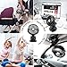 Clip On Table Fan, 5000mAh Rechargeable Battery Operated, Max 40Hrs Cooling, Stepless Speeds Control, Auto Oscillation, Portable for Golf Cart Stroller RV Camping Outdoor Travel Hurricane