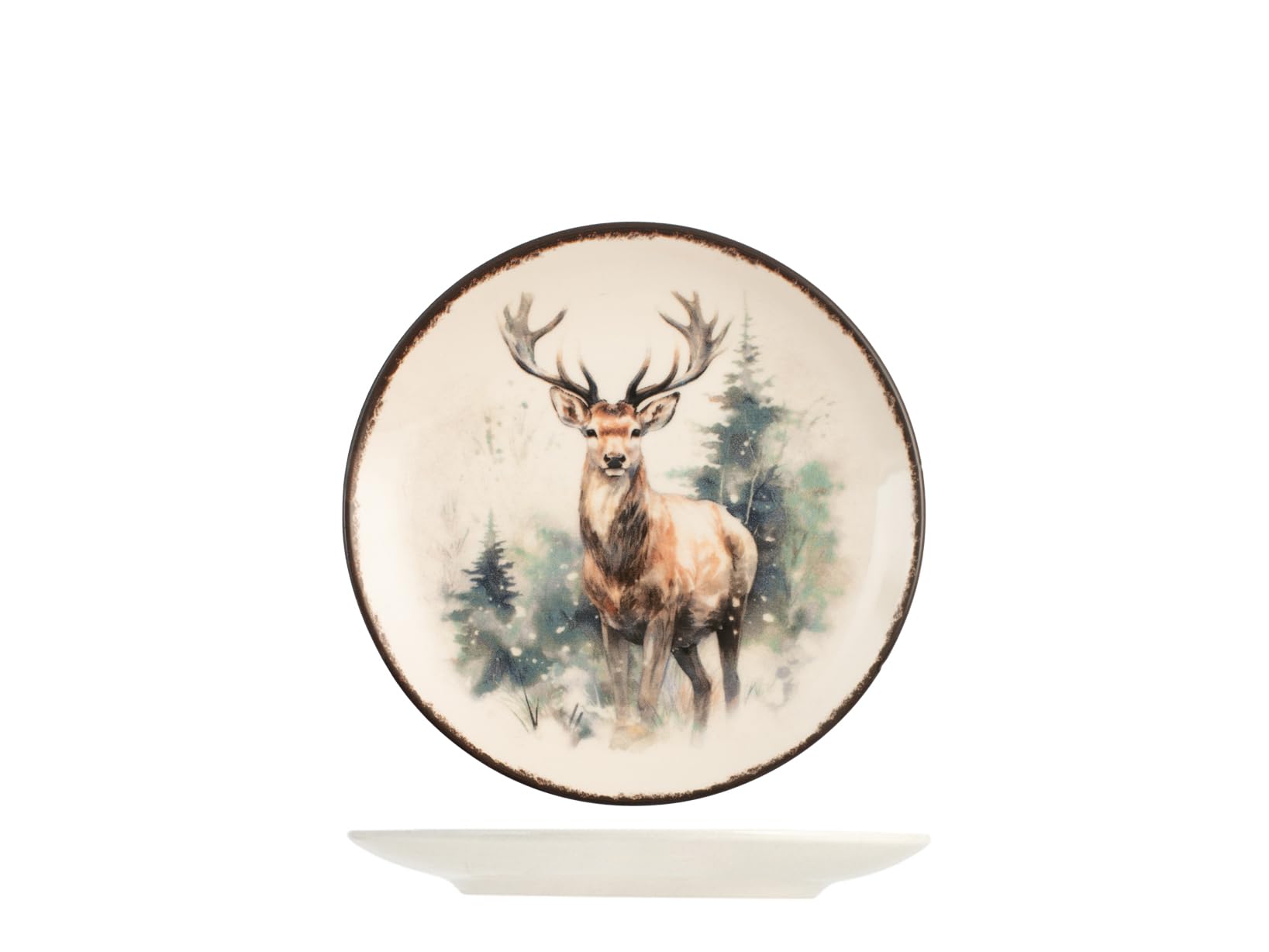 H&H Servizio Tavola Natalizio 18 Pezzi Alaska, Bianco