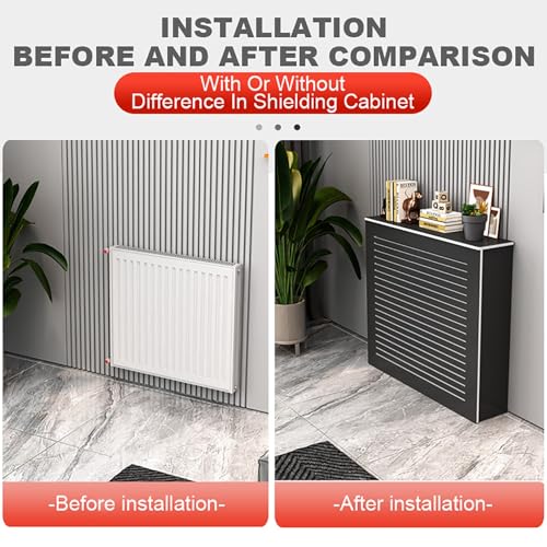 Copertura organizer per termosifone, in legno, moderna, per dissipazione del calore, design traspirante, per ufficio, soggiorno, camera da letto, corridoio
