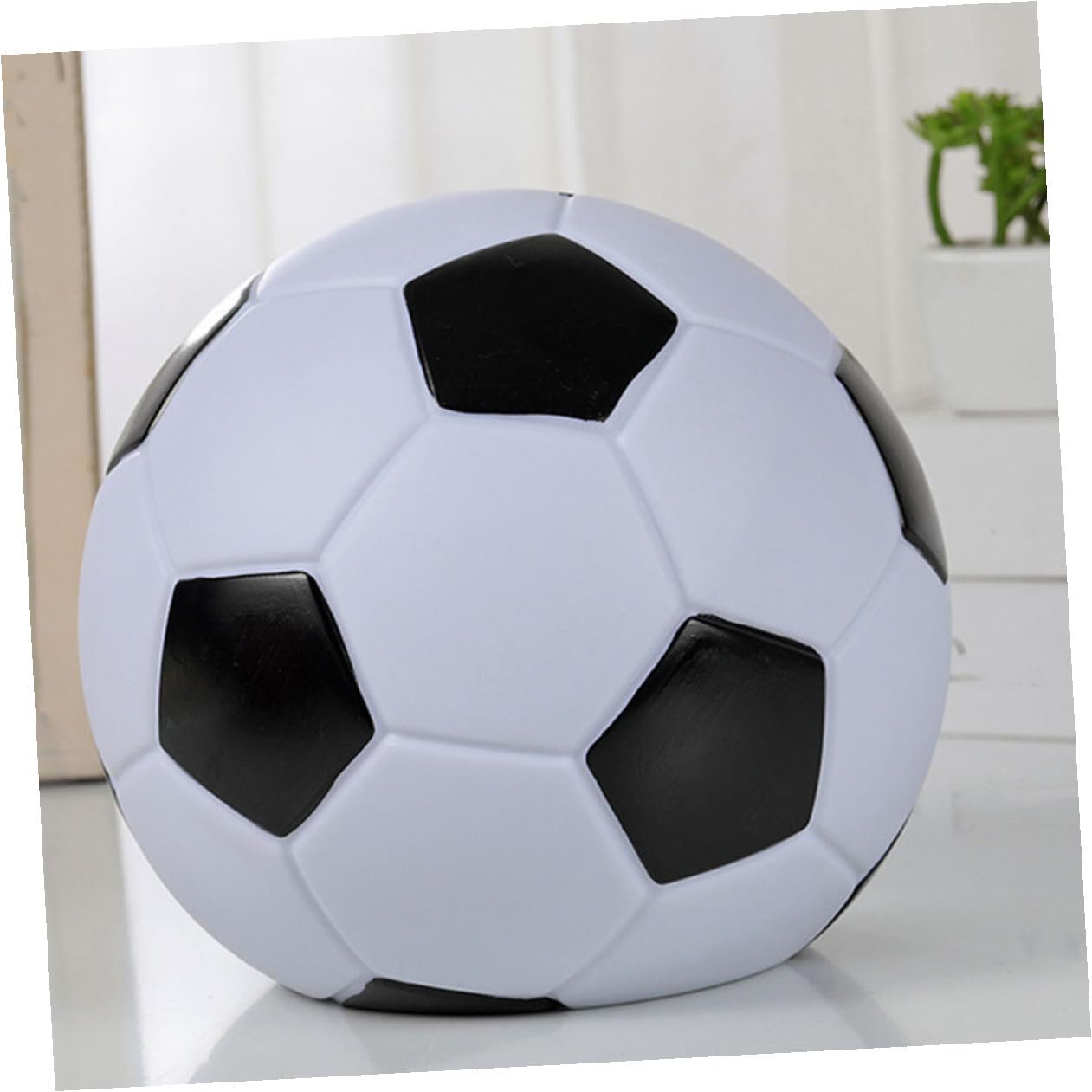 BESPORTBLE 2pezzi Pallone da Calcio Salvadanaio in Vinile Salvadanaio Domestico Forma di Palla da Calcio Contenitori per Monete Decorazioni per Casa