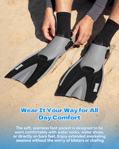 Aegend Snorkeling Gear for Adults Men Women: Anti-Fog Panoramic Mask Set, Adjustable Fins & Dry Top Snorkel – All-in-One Travel Snorkel Set for Swimming, Diving & Snorkeling (Black Pink, L/XL)