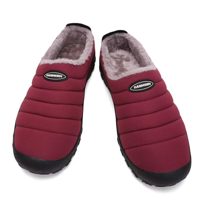 Men's Women's Indoor Outdoor Warm Velvet Winter Slippers for Home Street Walking4