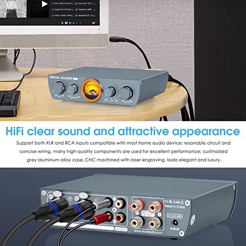 Hifi Balanced Xlr Digital Amplifier Home Stereo Speaker Amp W/Vu Meter 300W X 2 #TOP4