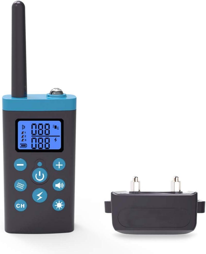 Remote Dog Training Collar Waterproof Electric Shock Collar for Dogs Rechargeable Dog Training Collar with Remote Shock Training Collar Stop Bark Device for 2600ft Range Manual Automatic 2in1