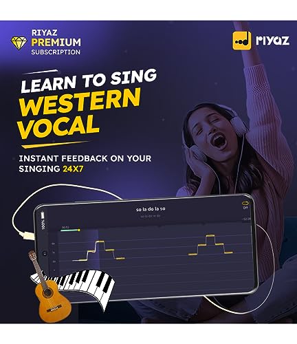Image of Riyaz App - Learn to Sing Western Vocal | 12 Months Premium Subscription | Suitable for Guitar / Vaccai / Choral / Solfege Learners | 35 Lakhs Learners | (Activation Link by Email in 2 Hours)