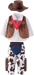 Adorainbow 5 Pçs De Cowboy Roupa De Cowboy Para Meninos Fantasias Para Meninos Cosplay Roupas De Cowboy Para Festa Jogo De Cowboy Terno Cowboy Ocidental Para Menino Roupas