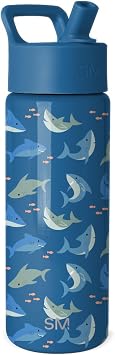 Simple Modern Kids Water Bottle & Toddler Cup | 18oz | Shark