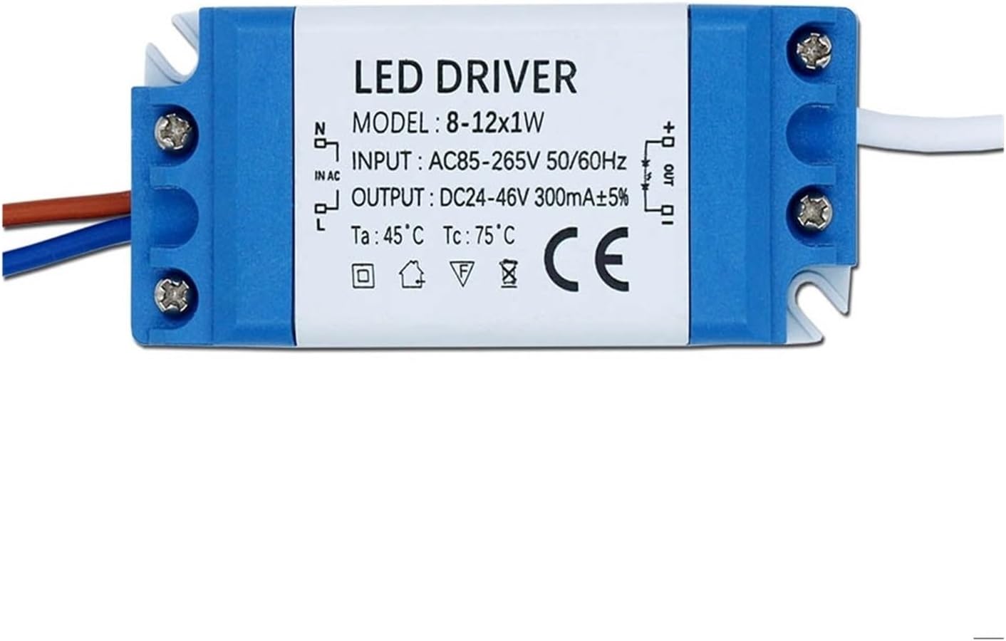 LED Power Driver 1W-36W 5.5 * 2.1mm 300mA Constant Current Lighting Transformer LED Input AC85-260V(25-36X1W)