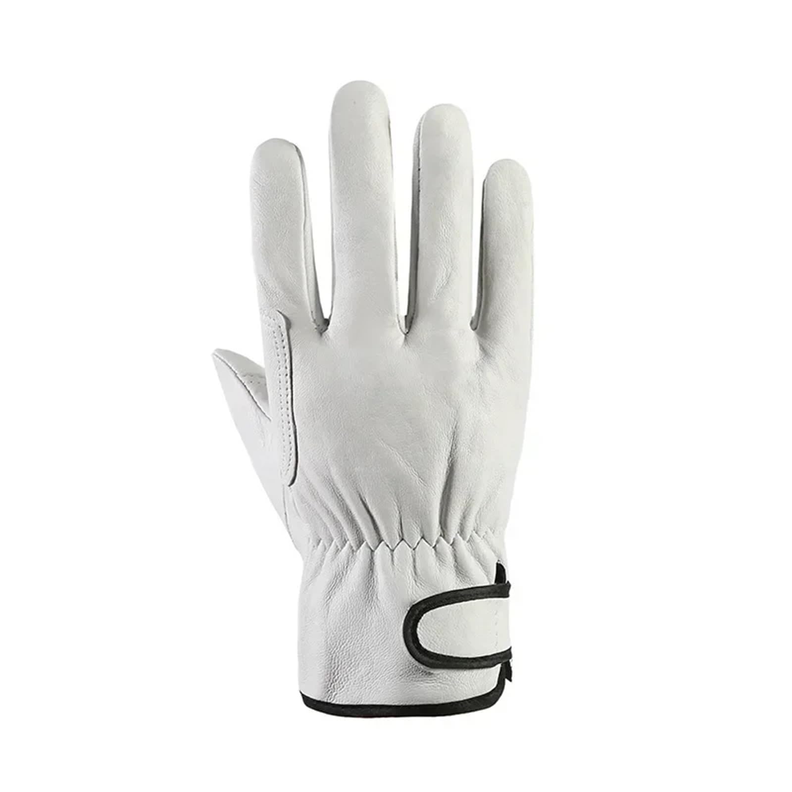 Guanti Da Giardinaggio Guanti da lavoro Lavoratori in pelle Lavoro Saldatura Protezione di sicurezza Giardino Sport Motociclista Guanti resistenti all'usura Per Attrezzi Da Giardino, Meccanici(White)