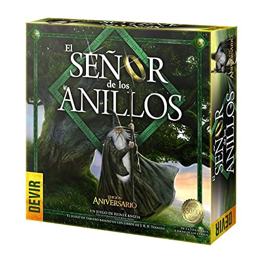 Devir - El Señor de los Anillos Ed. Aniversario 21, Juego de Mesa, Juego de Mesa cooperativo, Juego de Mesa con Amigos, Juego de Mesa 12 años (BGANISP)