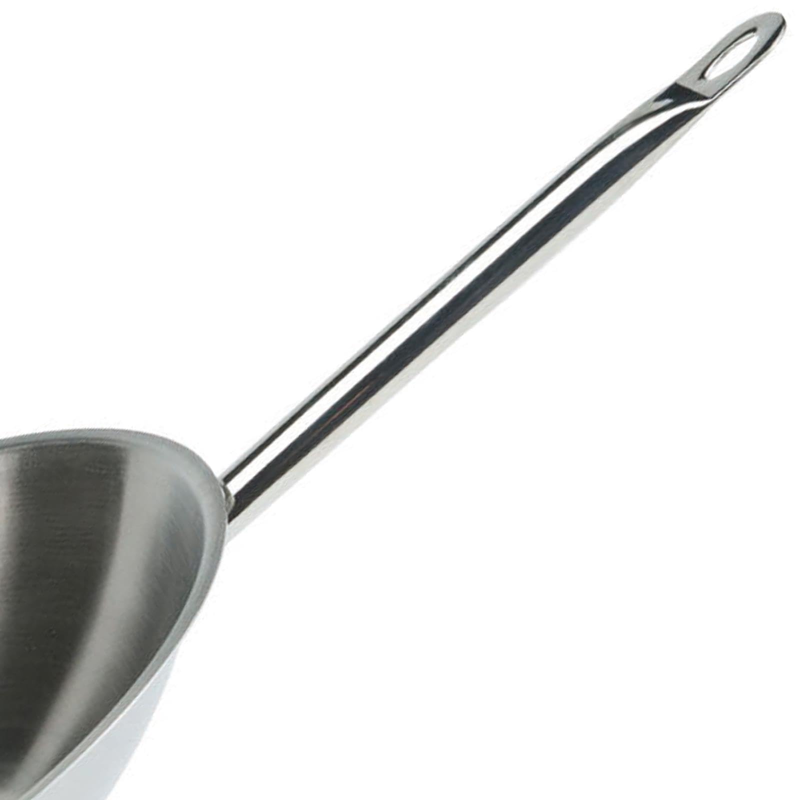 SKK großer professionaler Wok Ø 36 cm - runde Wokpfanne Induktion aus 18/10 Edelstahl - rostfreie Schwenkpfanne mit rundem Boden