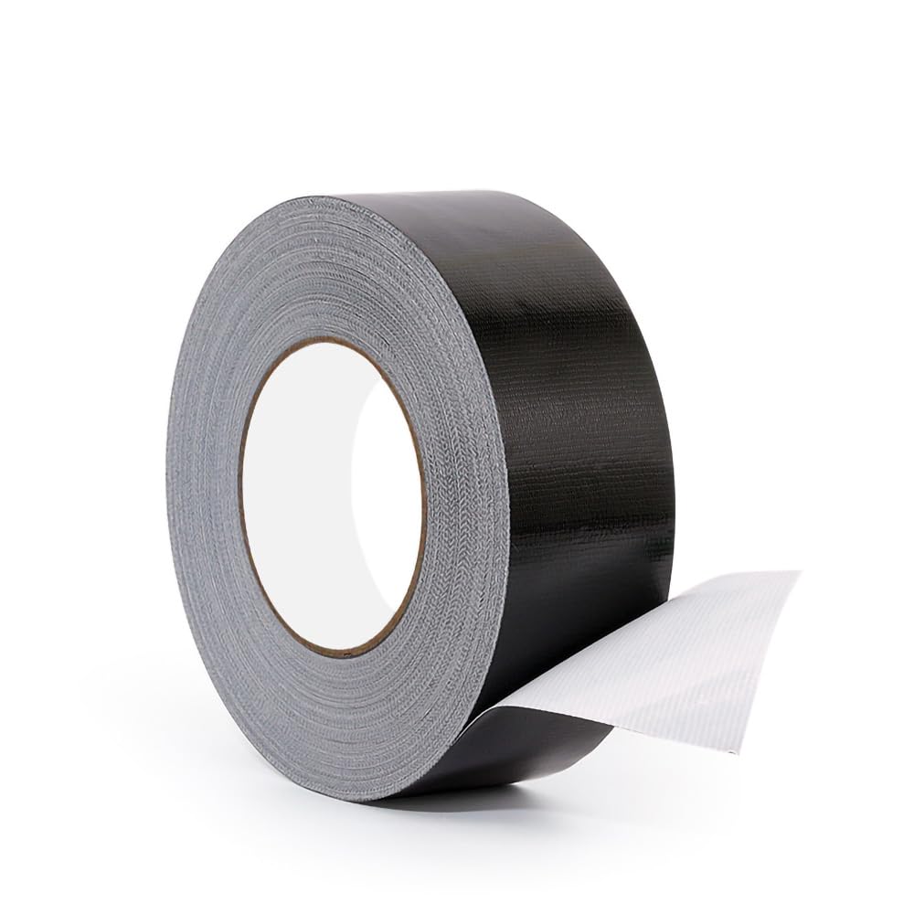 Duct Tape, Heavy Duty Waterproof, 1 Inch X 44 Yards Black, Strong Adhesive No Residue, Multi-Purpose, for Fixing Items and Home Repair