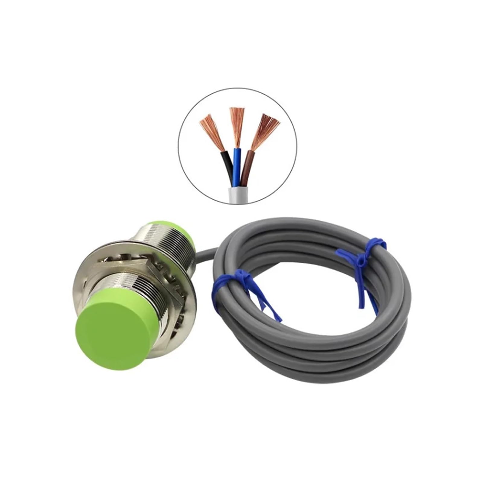 Sensor de proximidad Capacitivo CR30-15DN M30 NPN o PNP 12-24 V CC(Blanc)