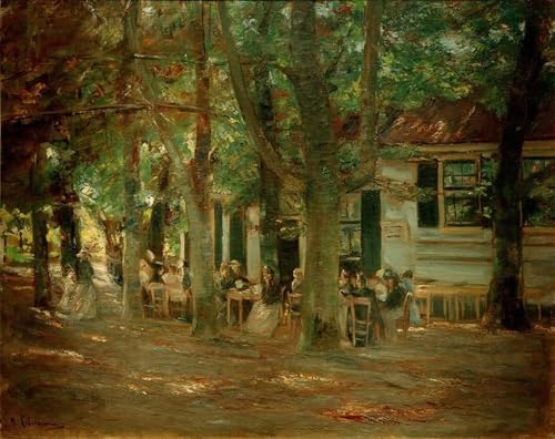 Tableaux peinture sur toile Wirtshaus à Overveen Max Liebermann deco chambre 60x90cm