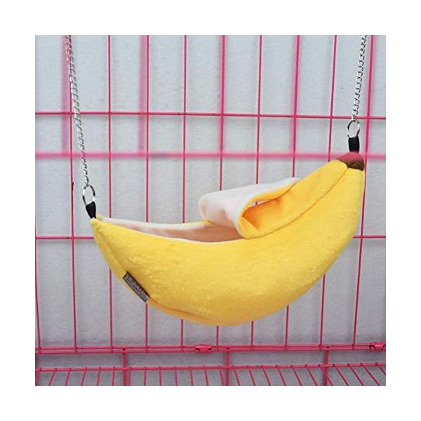 Banana hamster hammock soft bed small pet house animals hamster hanging house cage nest for guinea pig rat chinchilla hedgehog rat small bird pet - image 5