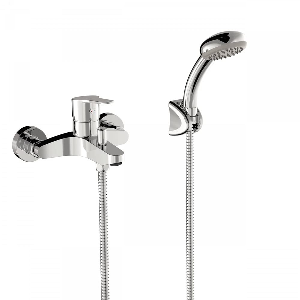 TRES 21517010 BASE-TRES Grifo Monomando Mural Baño Ducha