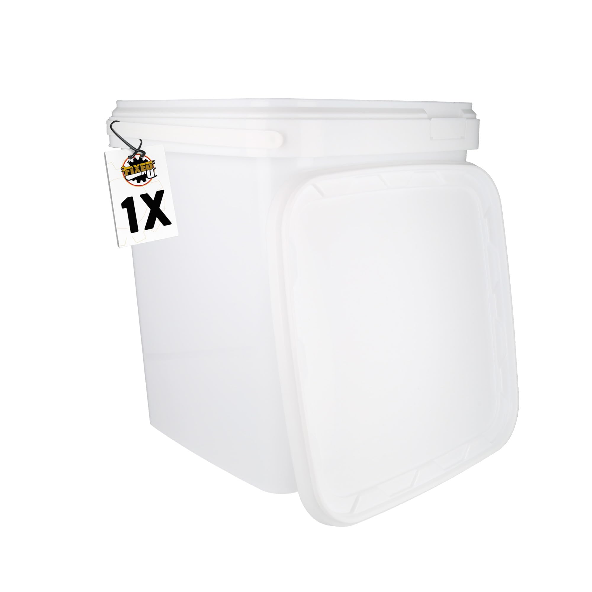 Silplast 3x10 Liter Eimer Mit Deckel - Weiße Stapelbare Vorratseimer Mit Metallgriff