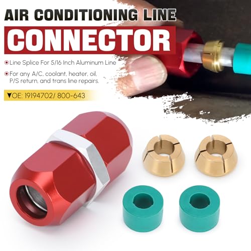 Generic OE:800-643 800-643 Line Splice Connector Splicer Fit,Aluminum Lines Splice For 5/16 Inch Aluminum Line, A/C Air Conditioning Repair Splice Connector,Air Conditioning Line Conne thumb #5