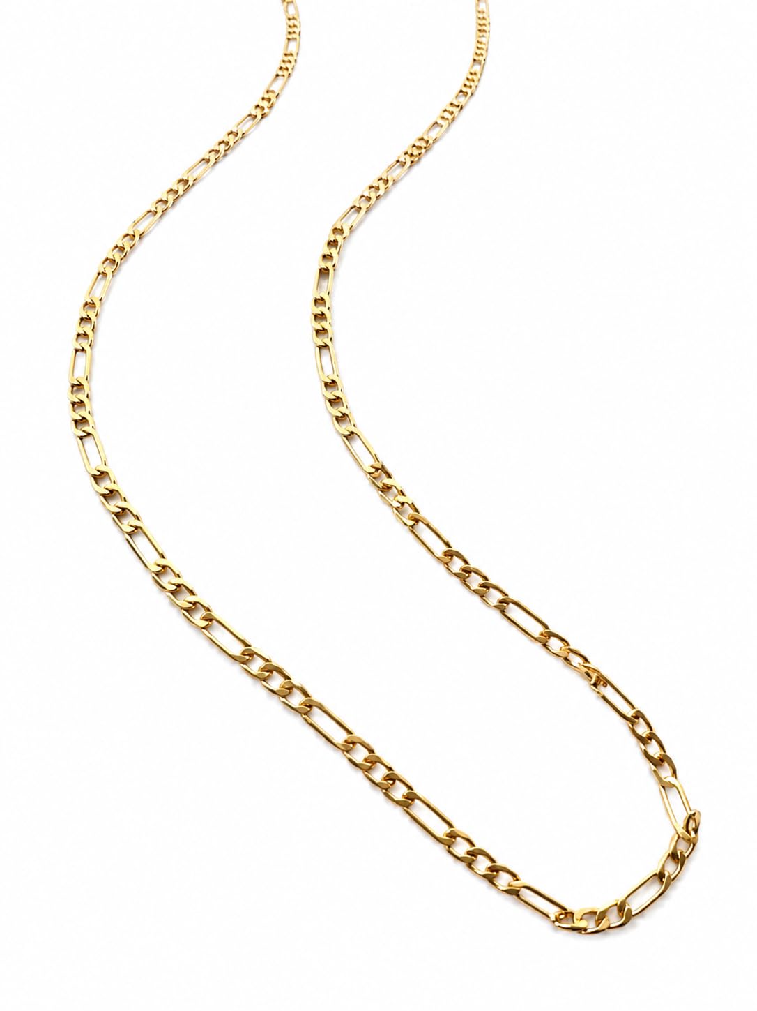 Premium Gold-Plated Figaro Chain Necklace for Men & Women | Classic Italian Style Luxury Chain-image-44