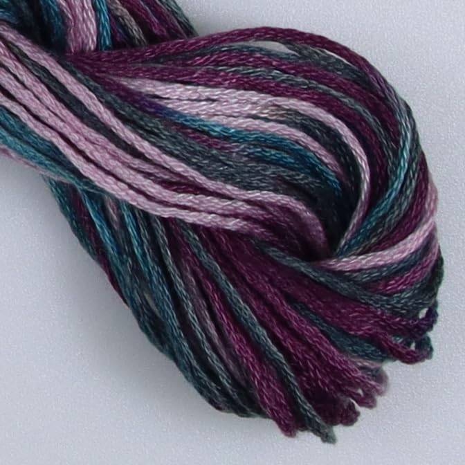 Image of KCS Big skeins of 25 Meters Size 25 Color Variegated Cross Stitch Stranded Threads,6 skeins,4514