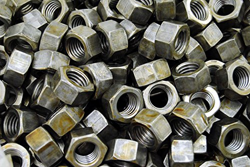 (100) 5/8-11 Plain Grade 5 Hex Finish Nuts - Unplated - Coarse