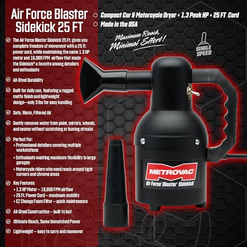 METROVAC Sidekick Car & Motorcycle Blower