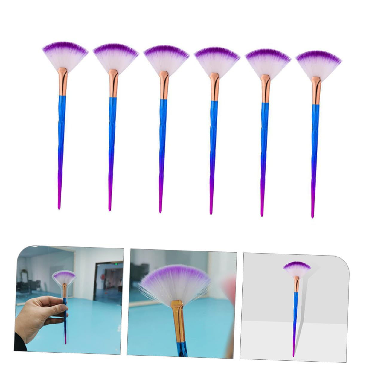 DOITOOL 30pezzi Pennelli Per Applicatore Per Maschera Brush Fan Per Trucco e Blush Strumenti Per Bellezza Professionale Sfumato