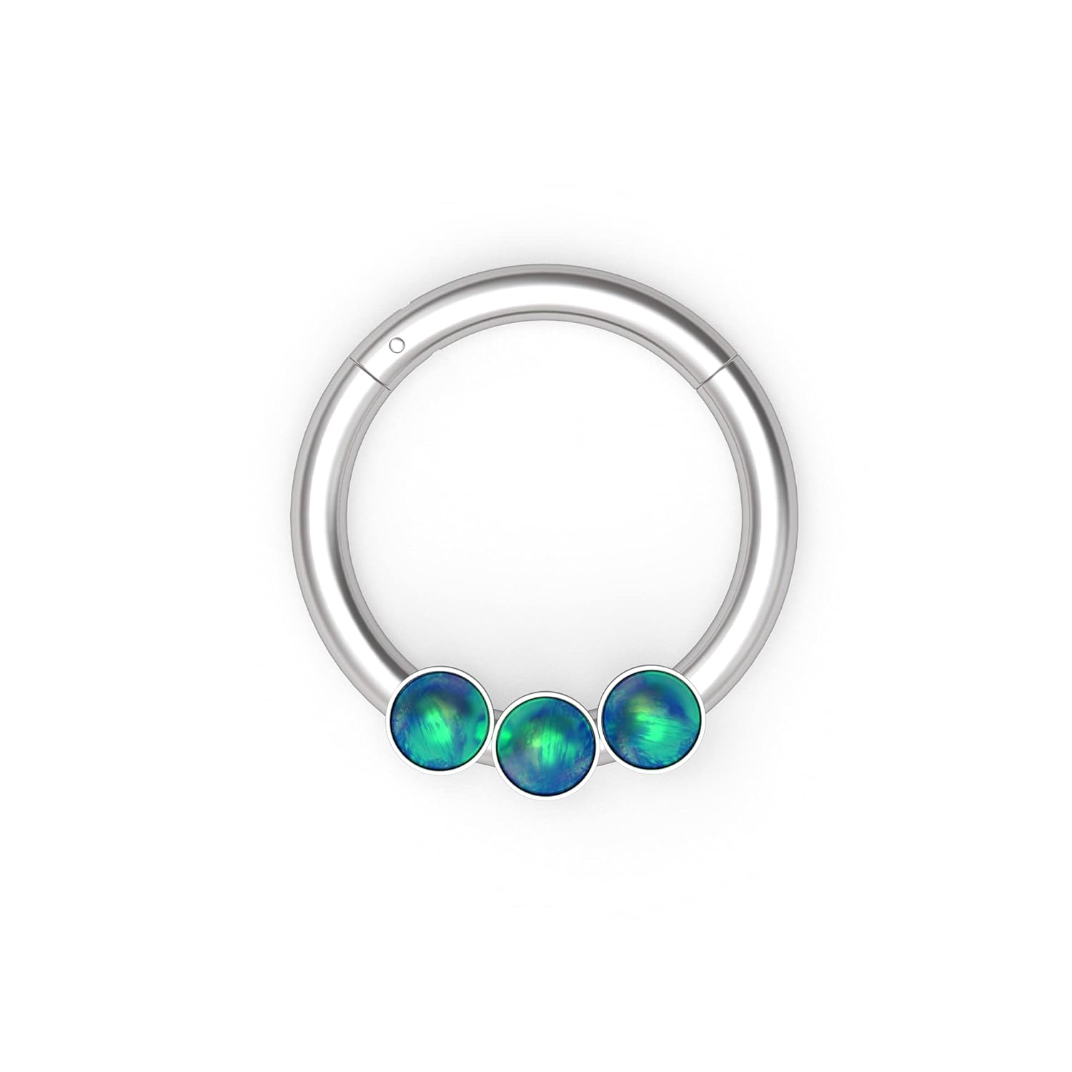 Surgical Steel Deluxe Septum Ring 16g Opal Da Earring Daith Hoop