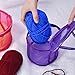 Yarn Case Yarn Storage Baskets Knitting Yarn Round Plastic Bags for On The Go Knitter and Traveling 2pcs