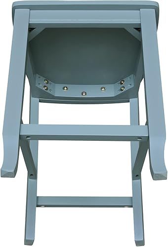 Miniatura 20 de IC International Concepts Taburete doble de altura de barra con respaldo en X de madera maciza, madera de parawood real, fácil de montar, 17.91