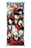 Motiv: Student Council CoolChange Großes Kakegurui Rollbild  Kakemono aus Stoff  Poster 100x40cm  Motiv: Student Council