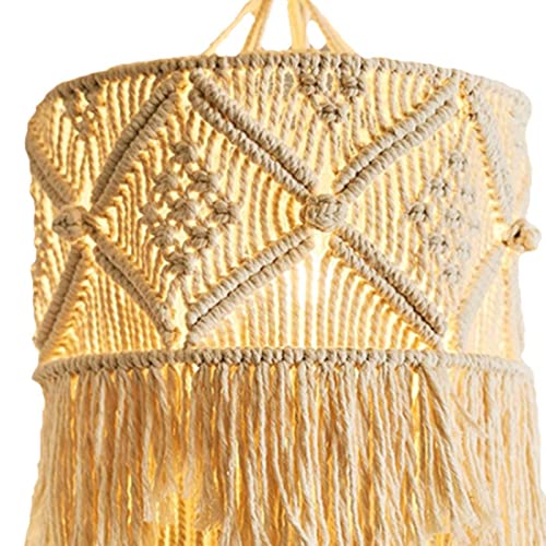 Folpus Lampadari in Tessuto macramè Lampada a