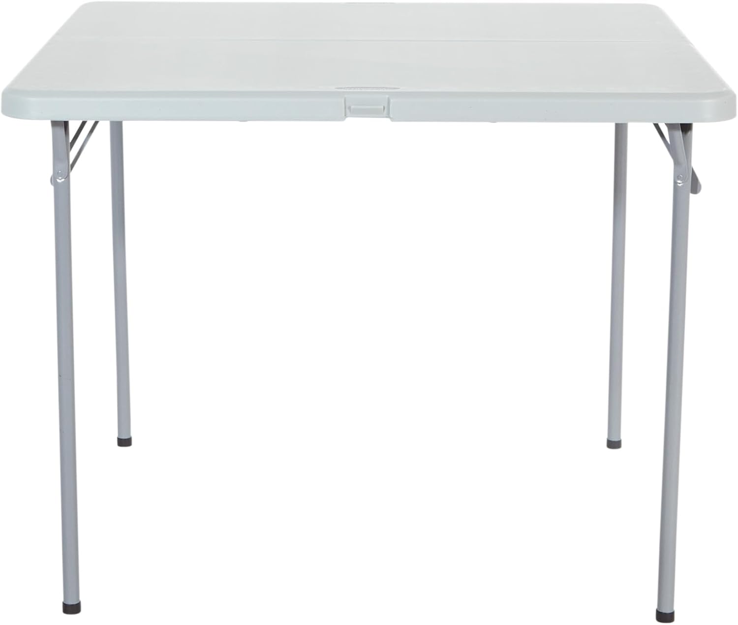 Office Star Resin 5-Piece Folding Square Table and Chair Set, Light Grey