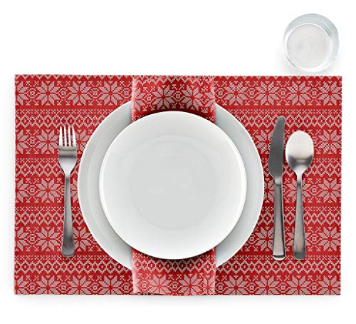 Cotton Printed Dinner Napkin - 12.6 x 12.6 In. - 6 Units per Roll - Noel – Image 4