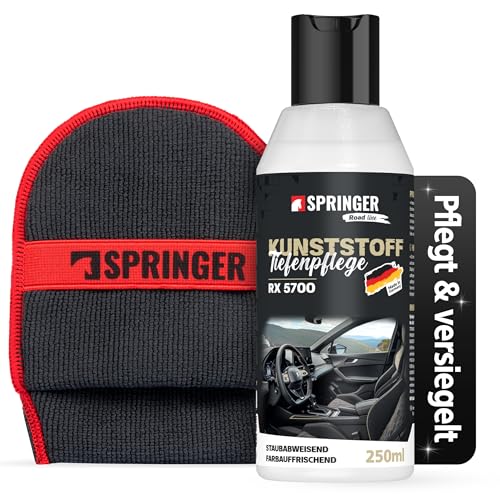 SPRINGER RX5700 - - Kunststoff-Tiefenpflege 250 ml + Zubehör - - Made in Germany - - Cockpit-Pflege Intensive Farbauffrischung - - Schutz vor Versprödung & Abnutzung - - Auto Kunststoffreiniger
