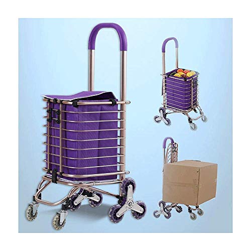 Gaofan Shopping Trolley, Convenient Folding Elderly Climbing Stairs Trolley Home Supermarket Shopping Cart,B #TOP3