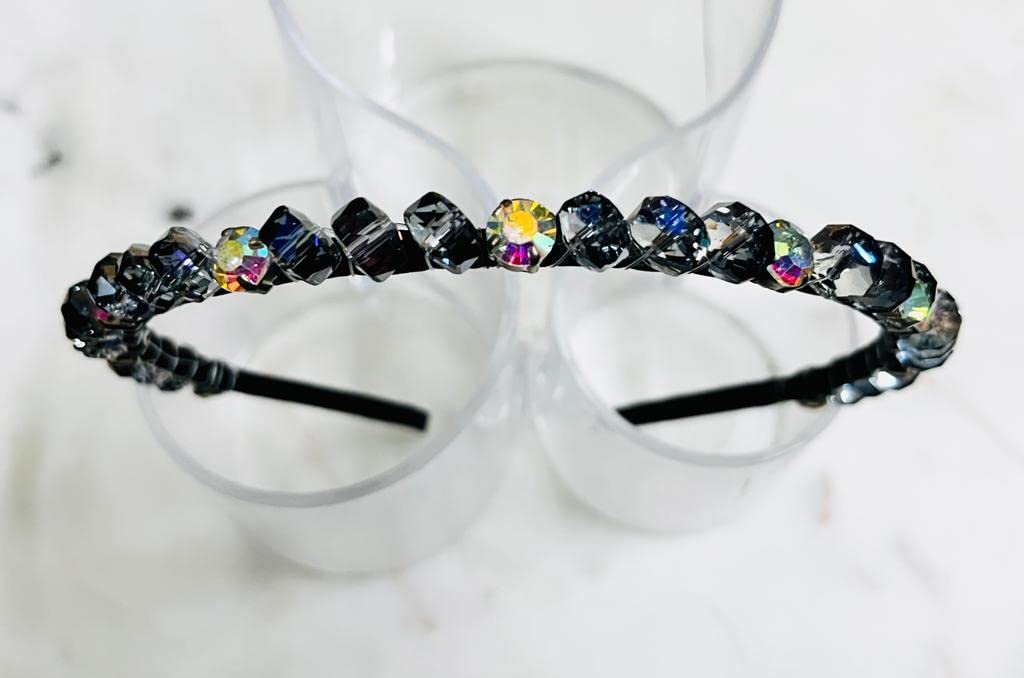 Deepti Chandna Designs Stunning And Elegant Handcrafted Headband, Featuring Crystals & Stones For Women (Korean 10 Mm-Purple Tone)