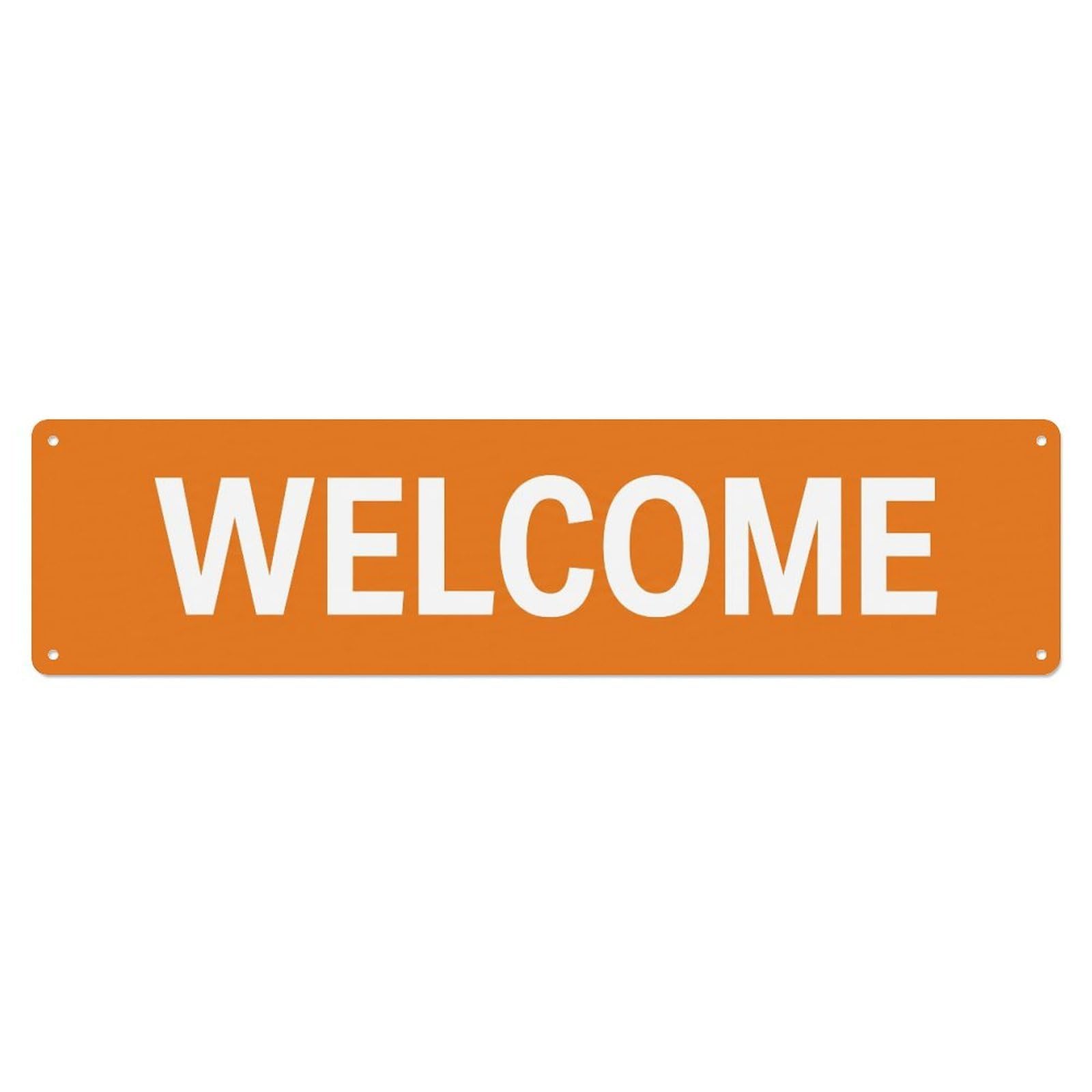 Metal Tin Sign Welcome Guests Entrance Here