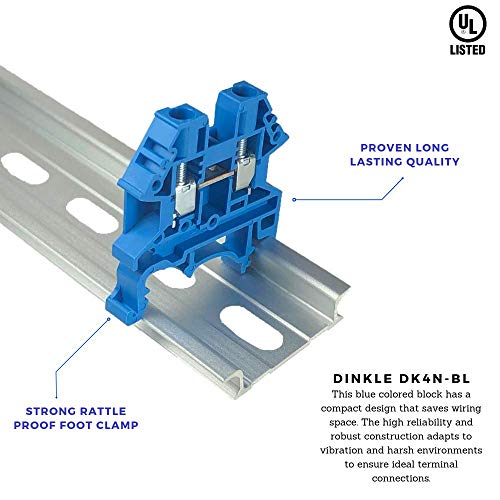 Bornier à vis Dk4 N-bl Dinkle Bleu pour organiser un tableau électrique