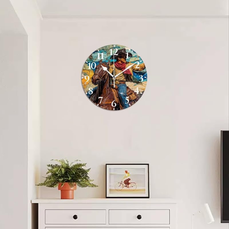 Reloj de pared redondo analógico silencioso 16 in miniatura 4