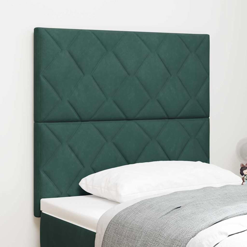Cabecero de terciopelo verde oscuro 90 cm ajustable con iluminación RGB para cama cabecero funda de cama materiales de alta calidad diseño moderno para dormitorio decoración
