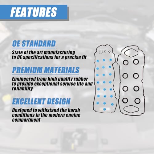 AUCERAMIC VS50884R Valve Cover Gasket for 2010-2015 Ford Explorer 3.5L V6 by AUCERAMIC - Used condition - Image 3