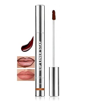 Peel Off Lip Liner Stain - 24HR Long Lasting Lip Liner, Transfer Proof Waterproof Lip Tint, Precision Pen Applicator, Vegan Beauty 02#